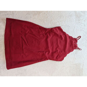 Women's Lulus Red Scalloped Mini Dress L Cocktail